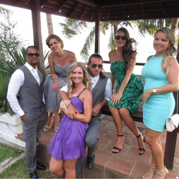 Minuet purple sparkly a line dress size medium - Picture 12 of 16